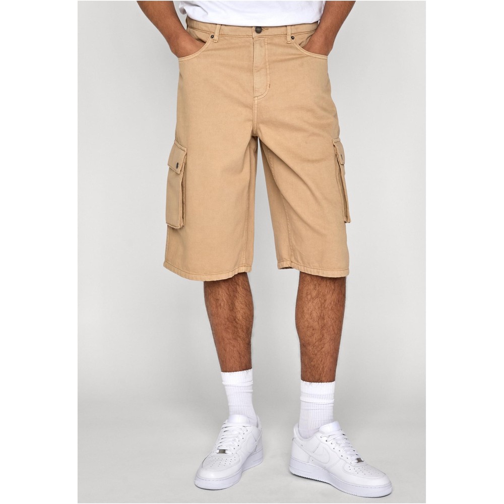 Urban Classics - Washed Workwear Cargo Shorts - Beige